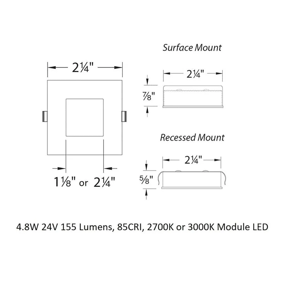LEDme Square Button Light