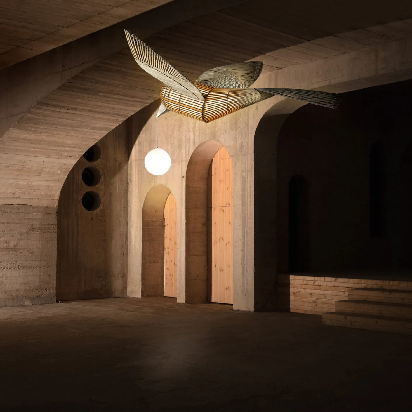 Life-Size Birdy Horizontal Suspension Light