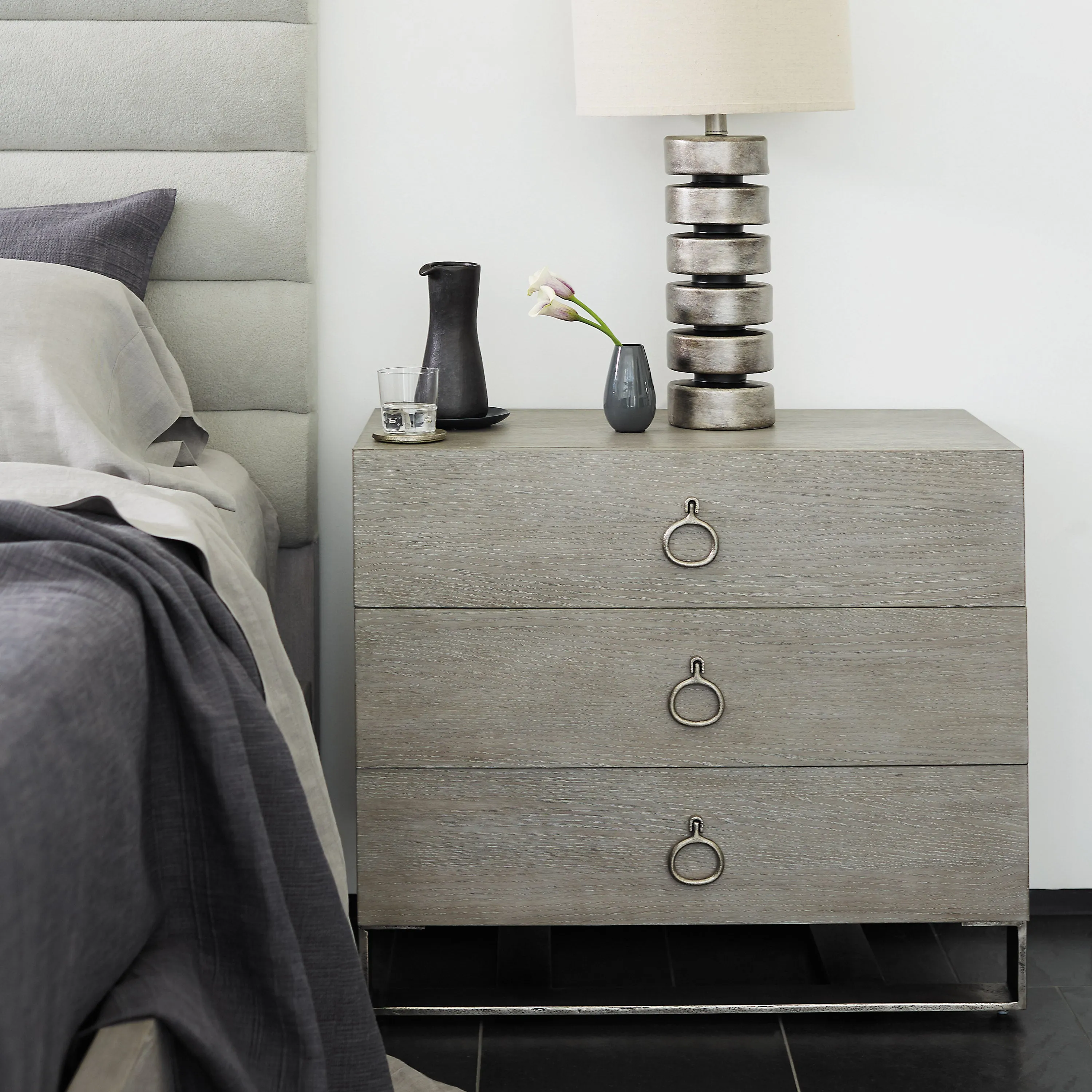 Linea 3-Drawer Nightstand