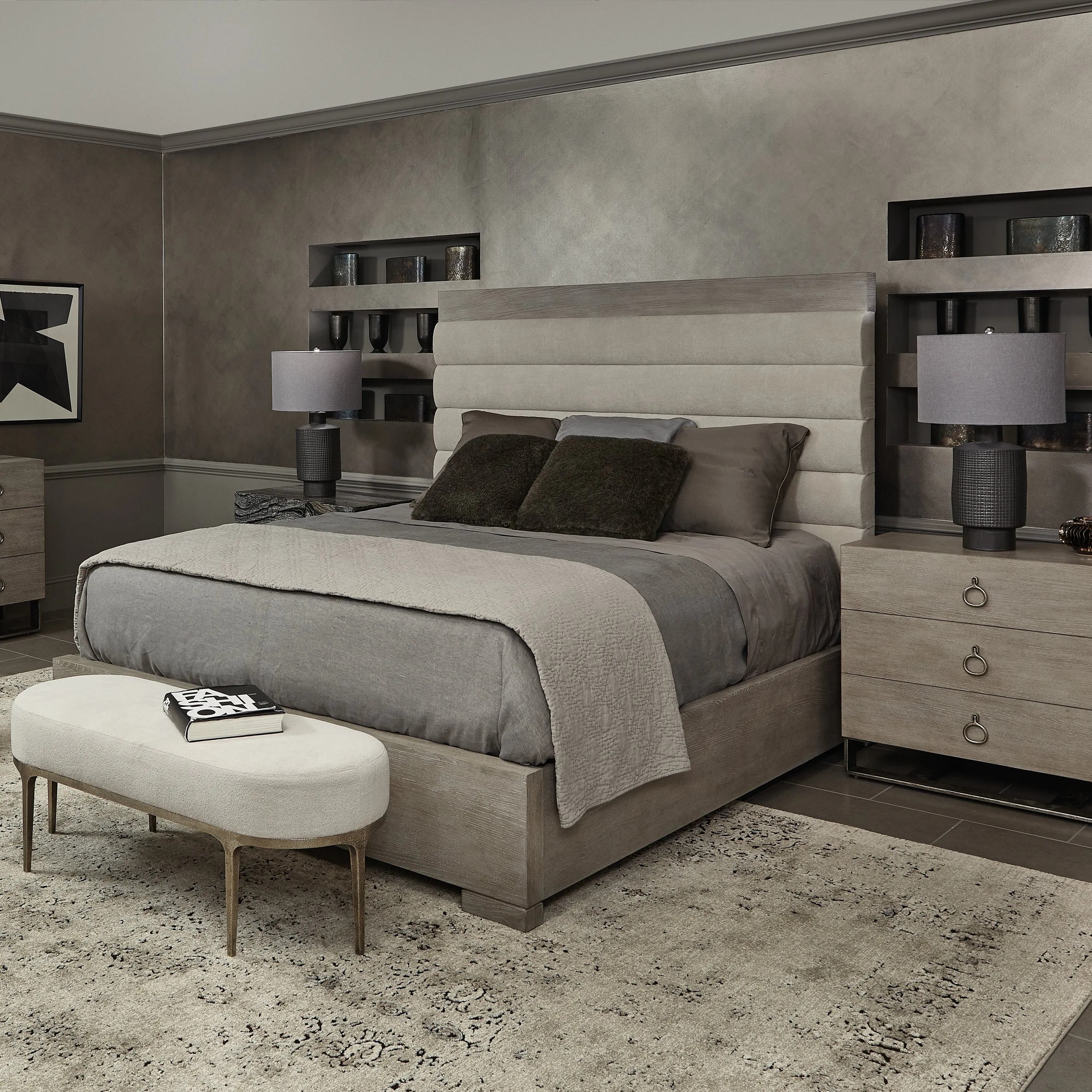 Linea Upholstered Channel Bed