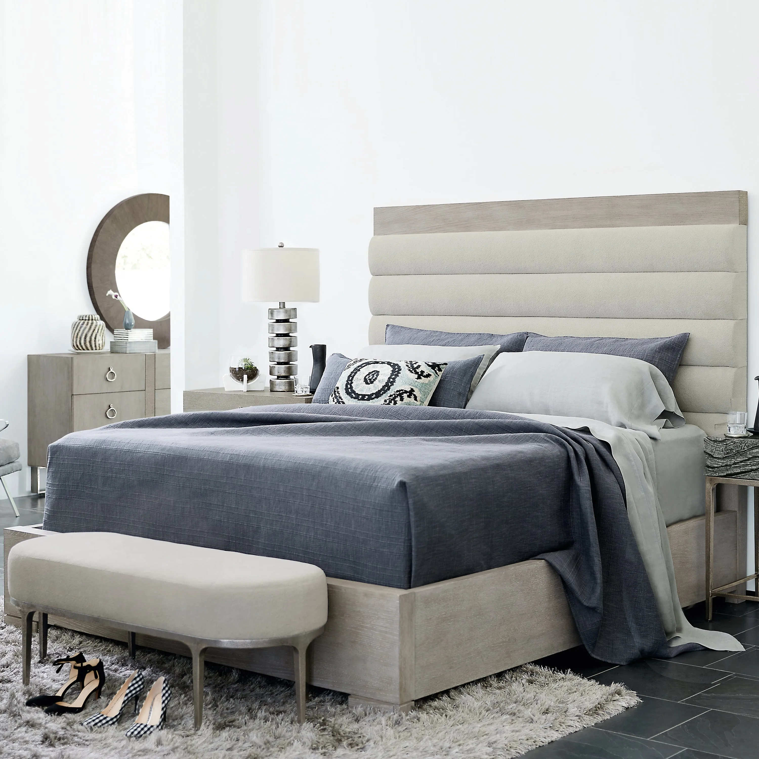 Linea Upholstered Channel Bed
