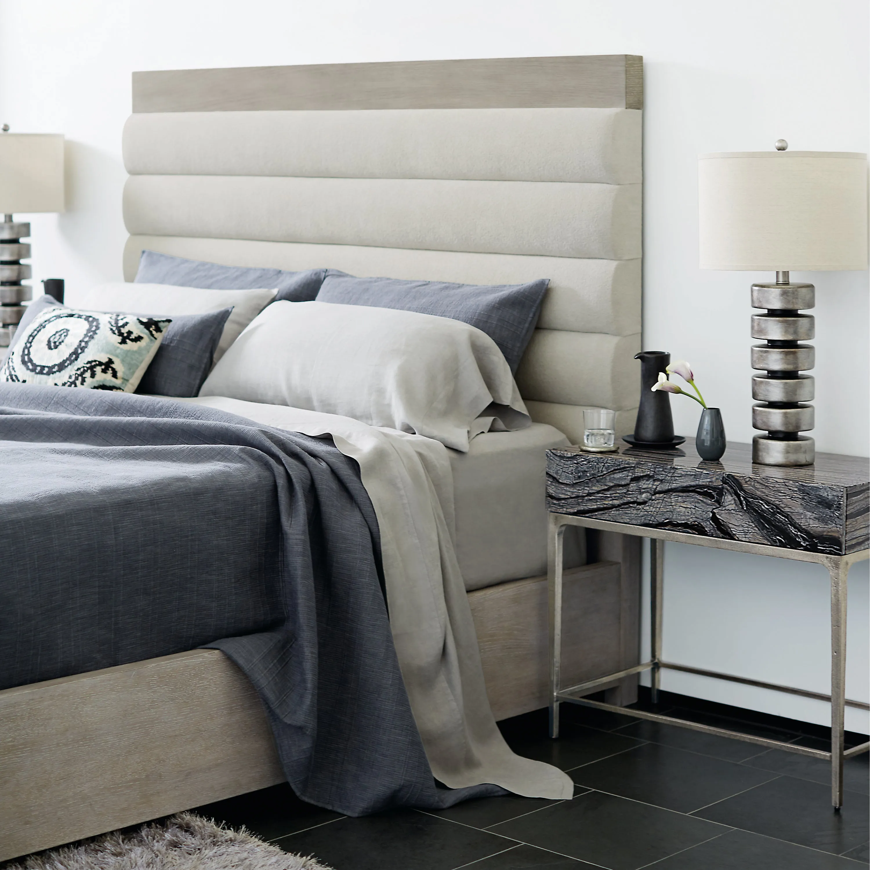 Linea Upholstered Channel Bed