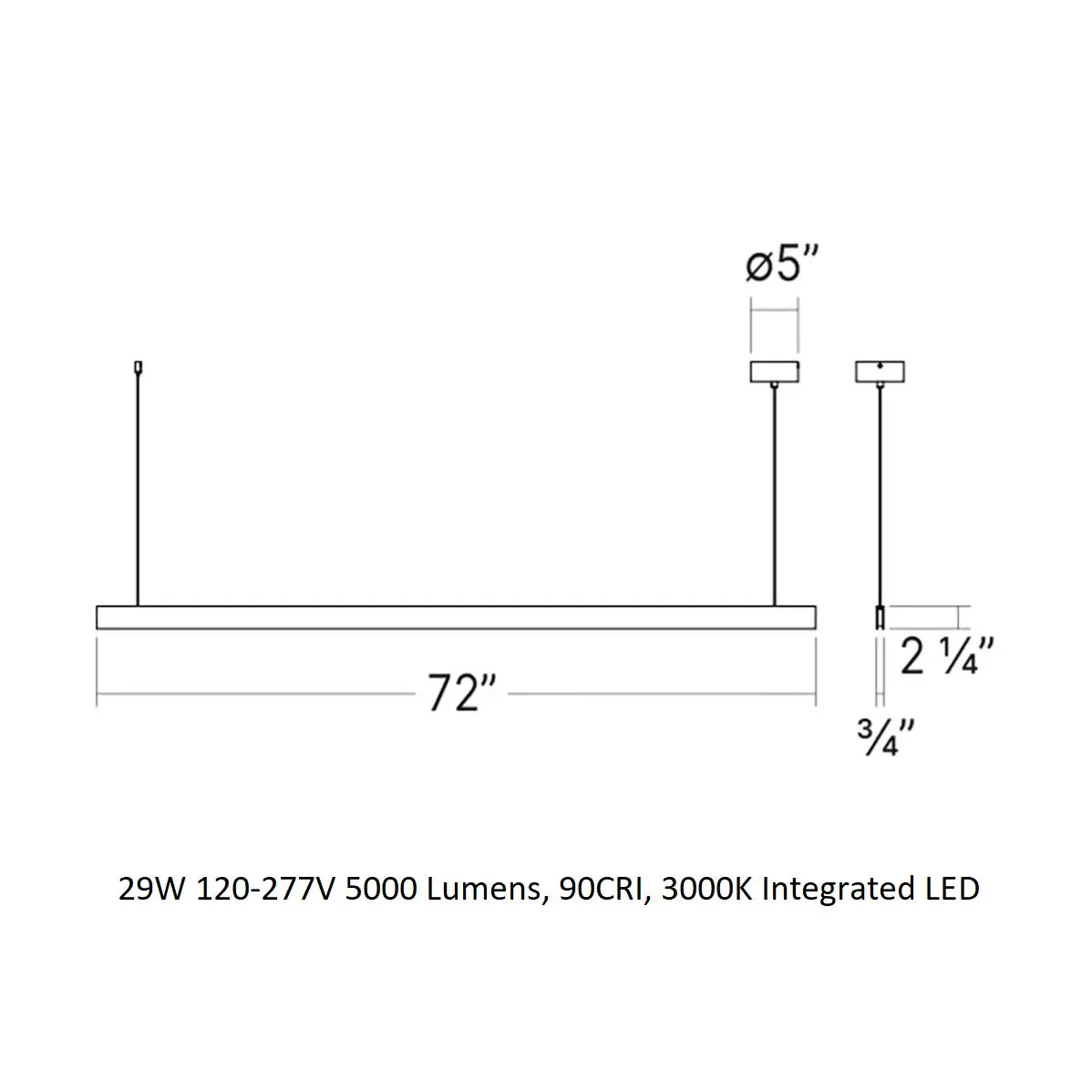 Lithe Two-Sided LED Pendant Light