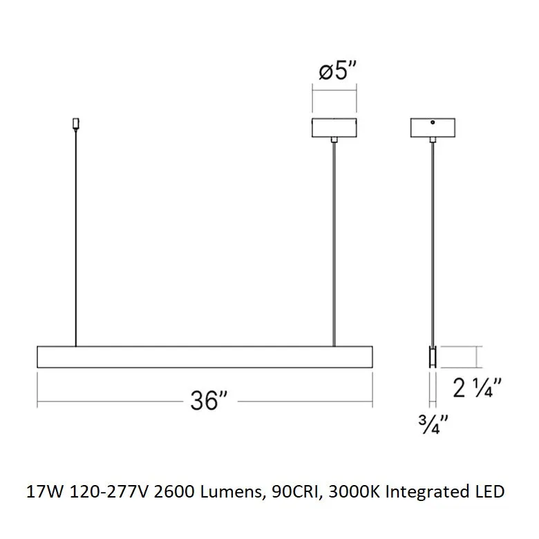 Lithe Two-Sided LED Pendant Light