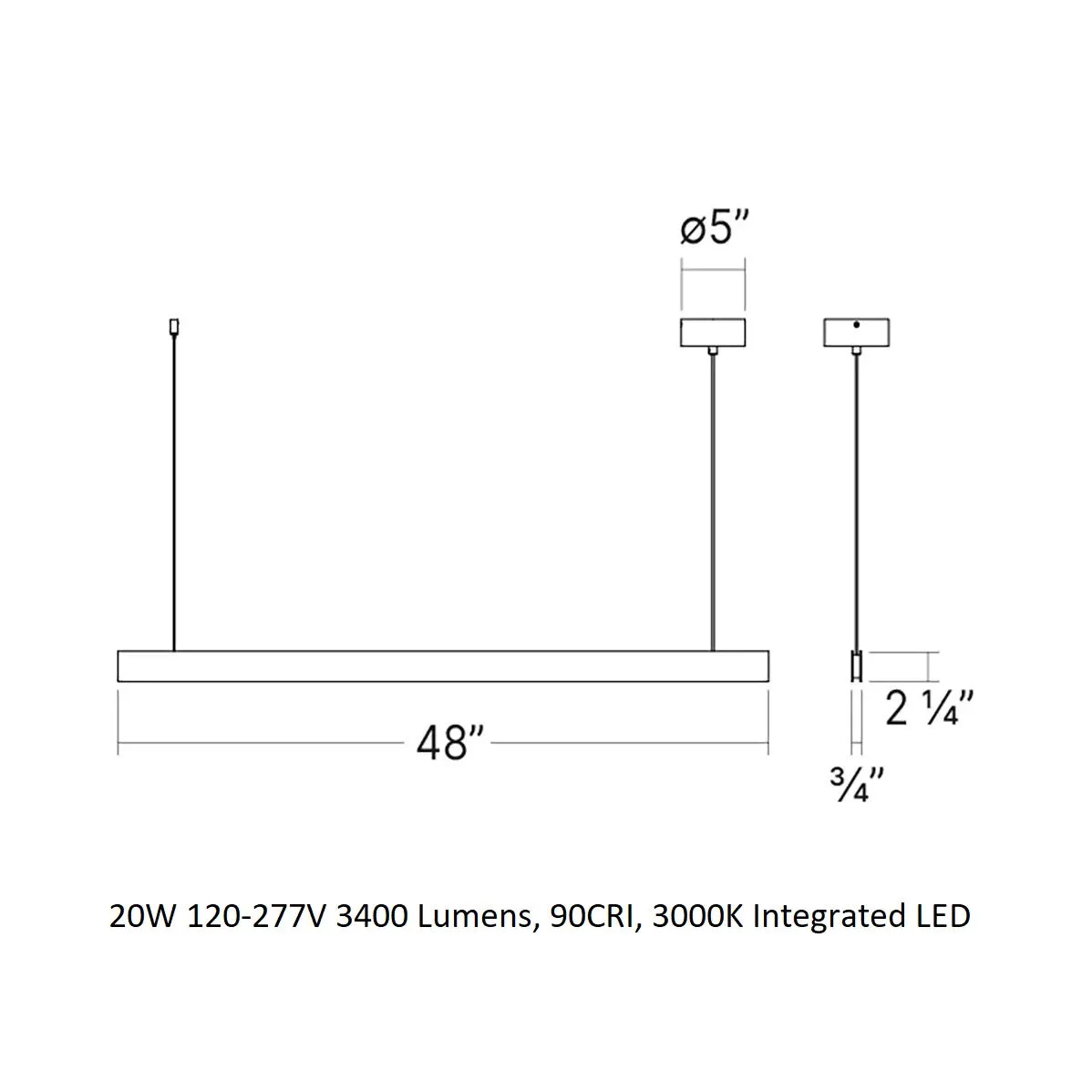 Lithe Two-Sided LED Pendant Light