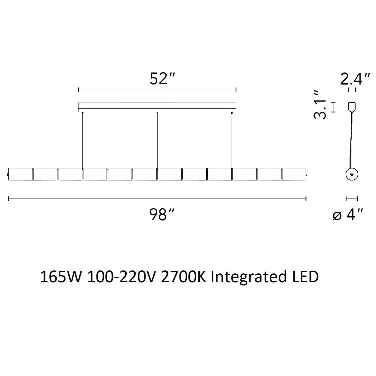 Luce Orizzontale Pendant Light