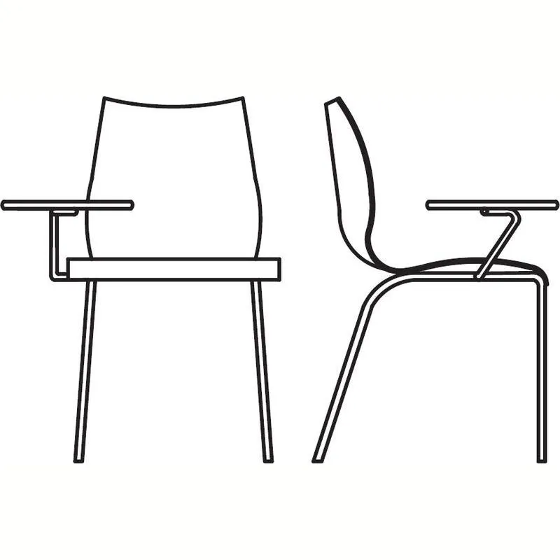 Maui Task Chair with Tablet Arm (Set of 2)