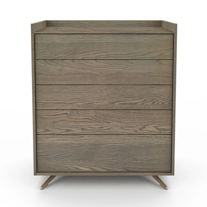 Memento 5 Drawer Dresser Wood Top