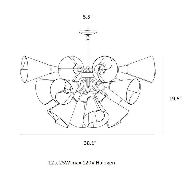 Mobius 12 Light Pendant Light