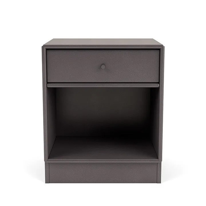 Montana Dream Nightstand With 7 Cm Plinth, Coffee Brown