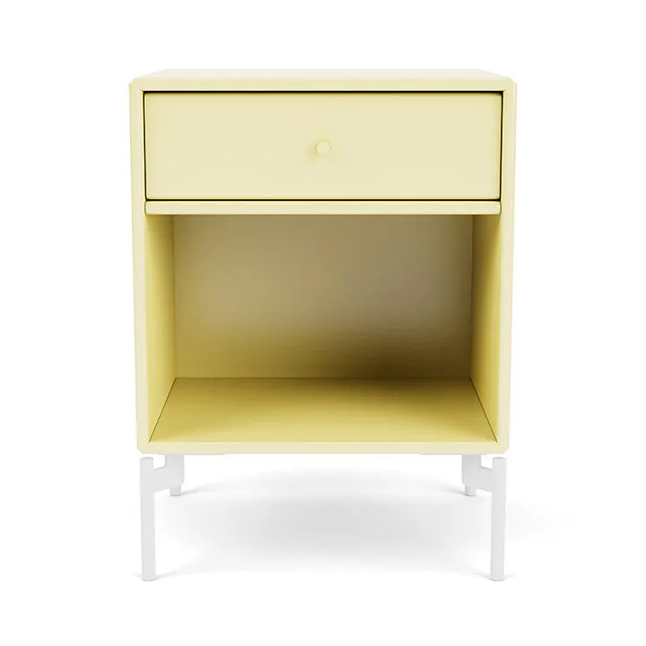 Montana Dream Nightstand With Legs, Camomile/Snow White