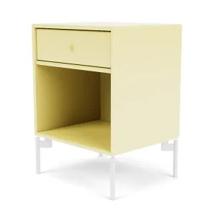 Montana Dream Nightstand With Legs, Camomile/Snow White