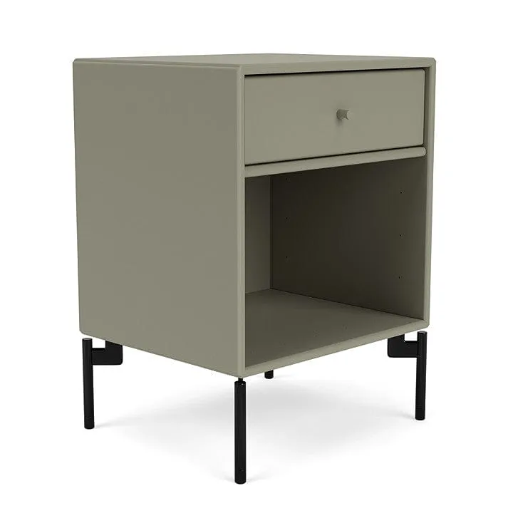 Montana Dream Nightstand With Legs, Fennel/Black
