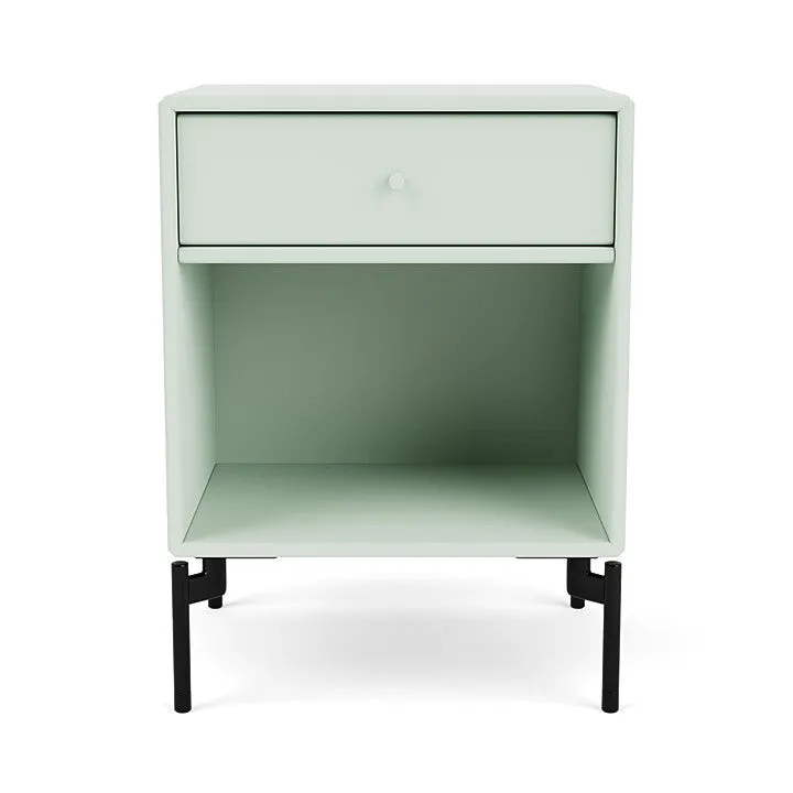 Montana Dream Nightstand With Legs, Mist/Black