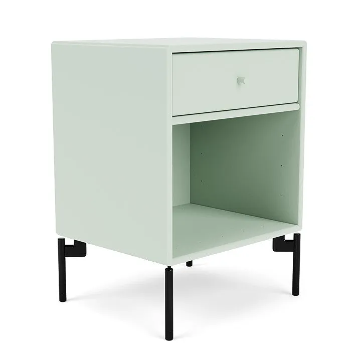 Montana Dream Nightstand With Legs, Mist/Black