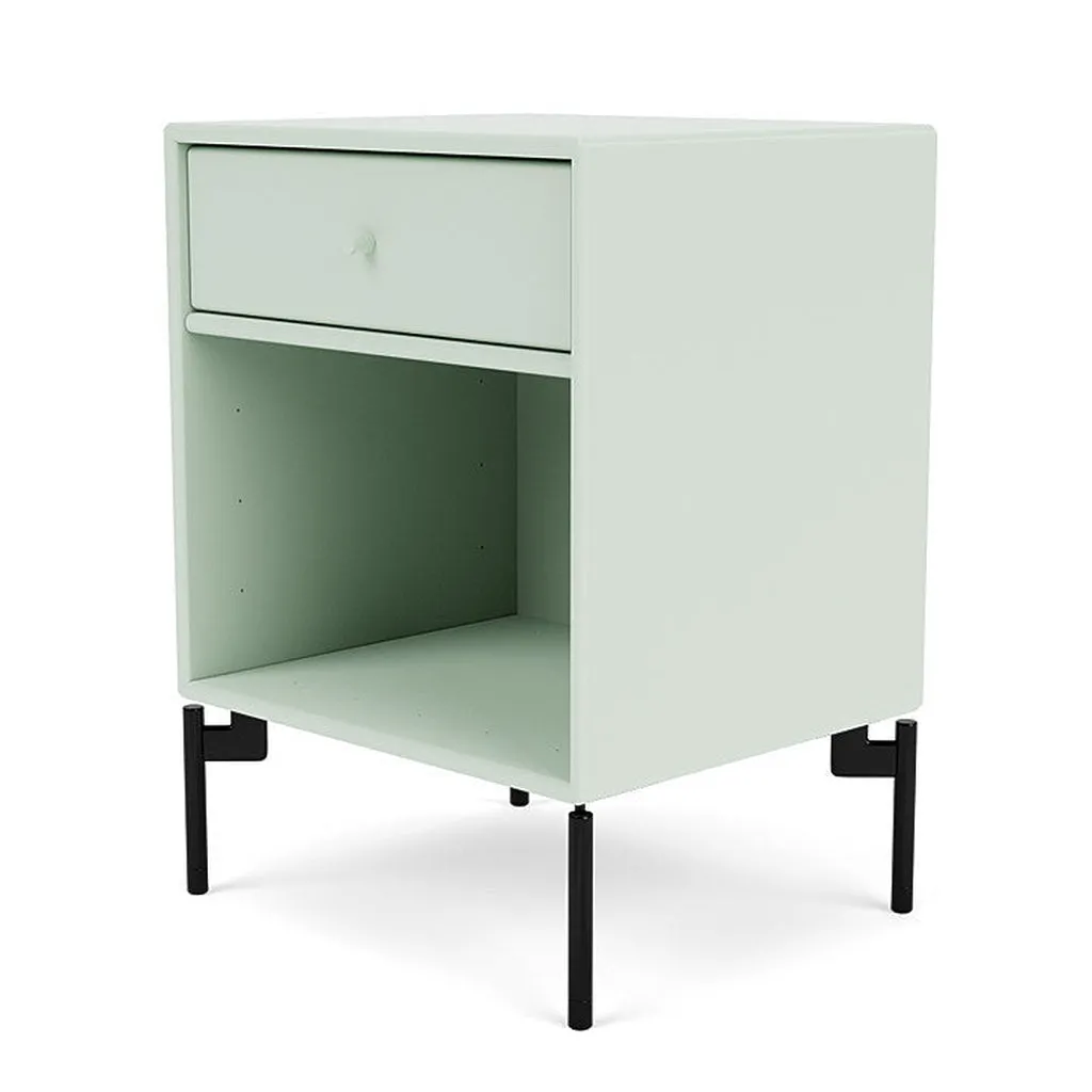 Montana Dream Nightstand With Legs, Mist/Black