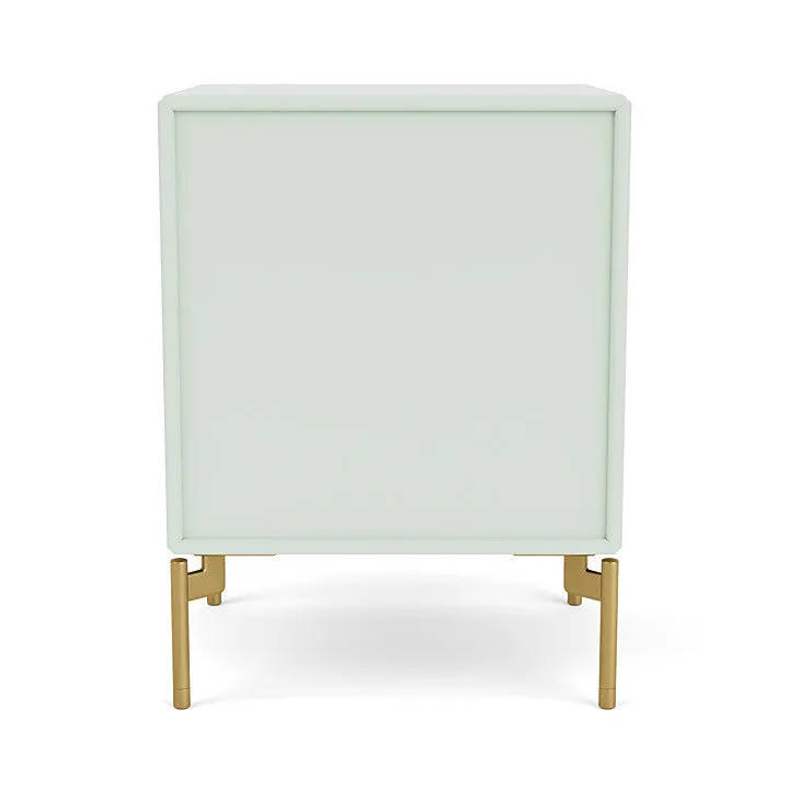 Montana Dream Nightstand With Legs, Mist/Brass