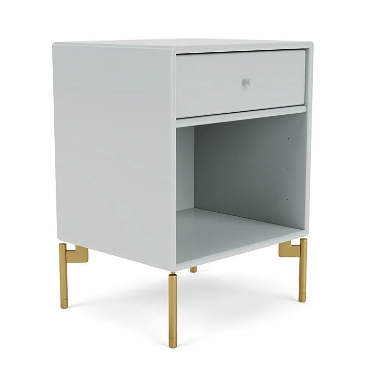 Montana Dream Nightstand With Legs, Oyster/Brass
