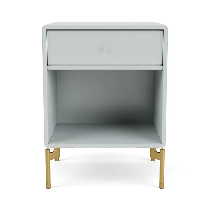Montana Dream Nightstand With Legs, Oyster/Brass