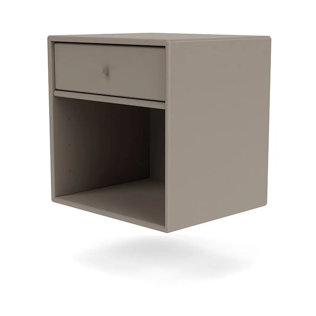 Montana Dream Nightstand With Suspension Rail, Truffle Grey