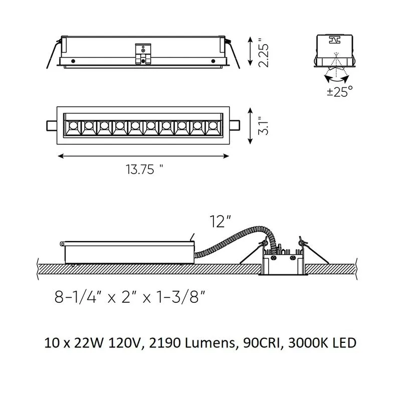 Multi-Spot Swivel Recessed Downlight