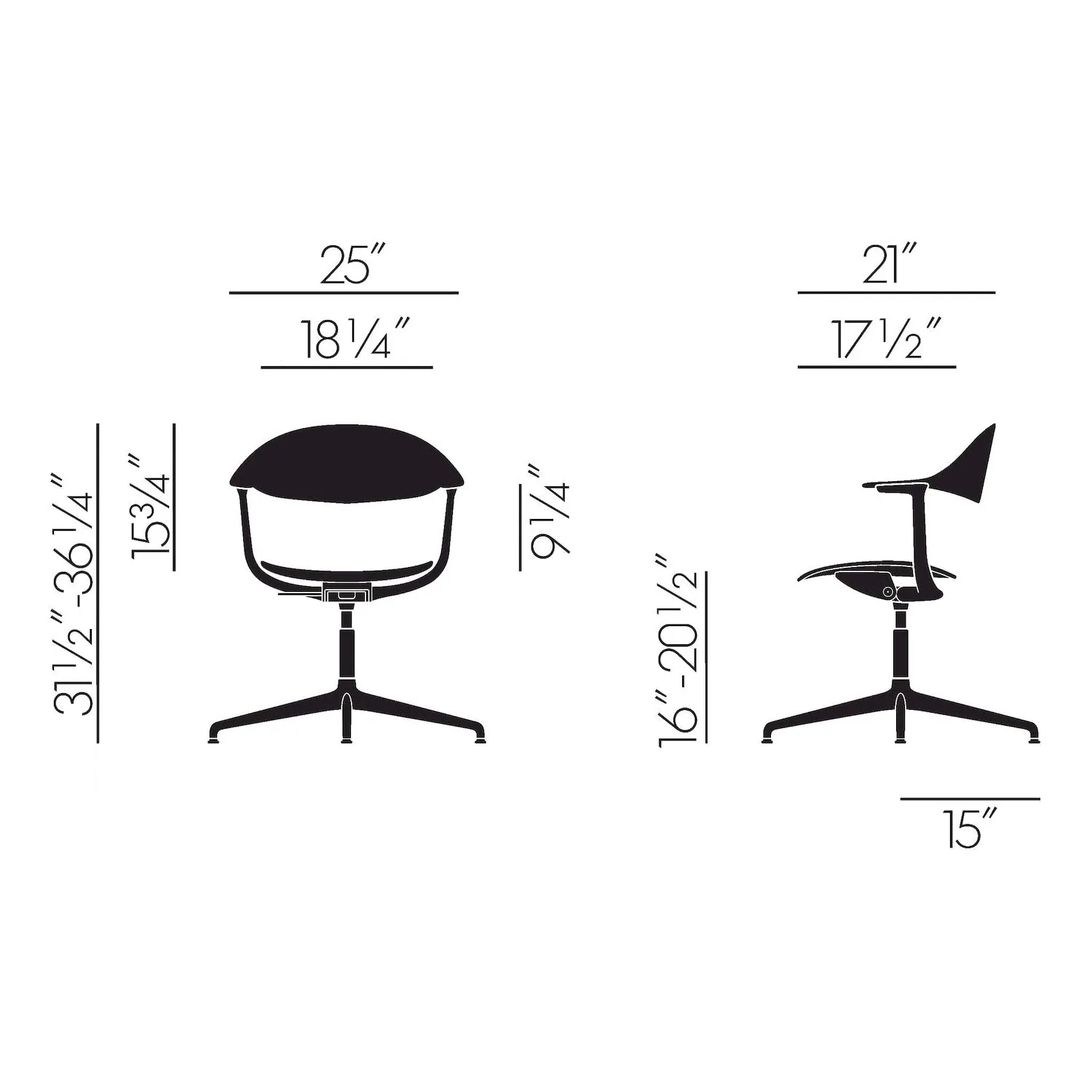 Mynt Plastic Task Chair with 4-Star Base