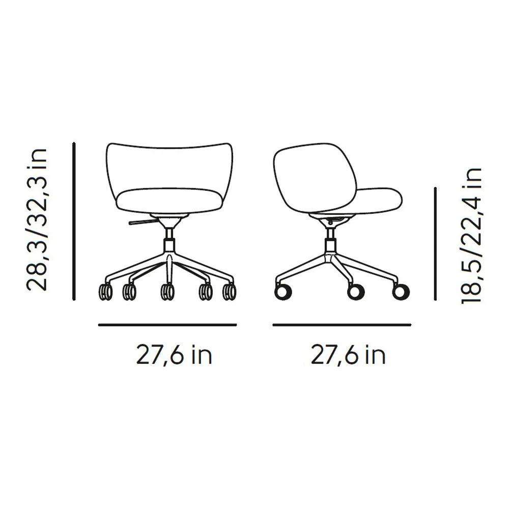 Mys DP TS Swivel Armchair