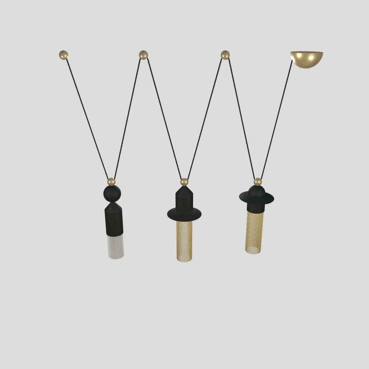 Nappe LED Multi-Light Pendant Light
