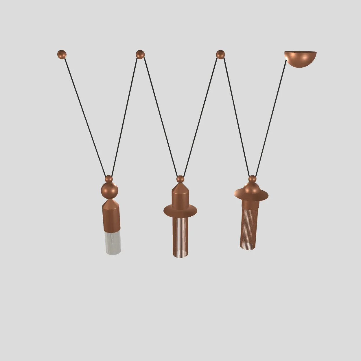 Nappe LED Multi-Light Pendant Light
