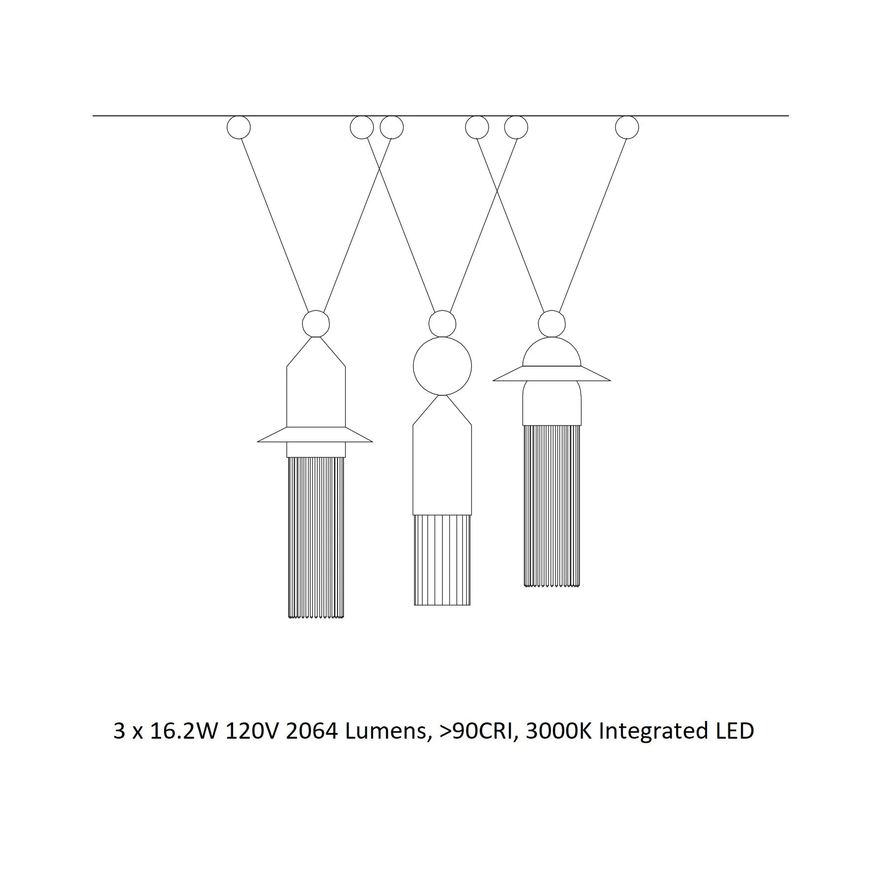 Nappe LED Multi-Light Pendant Light