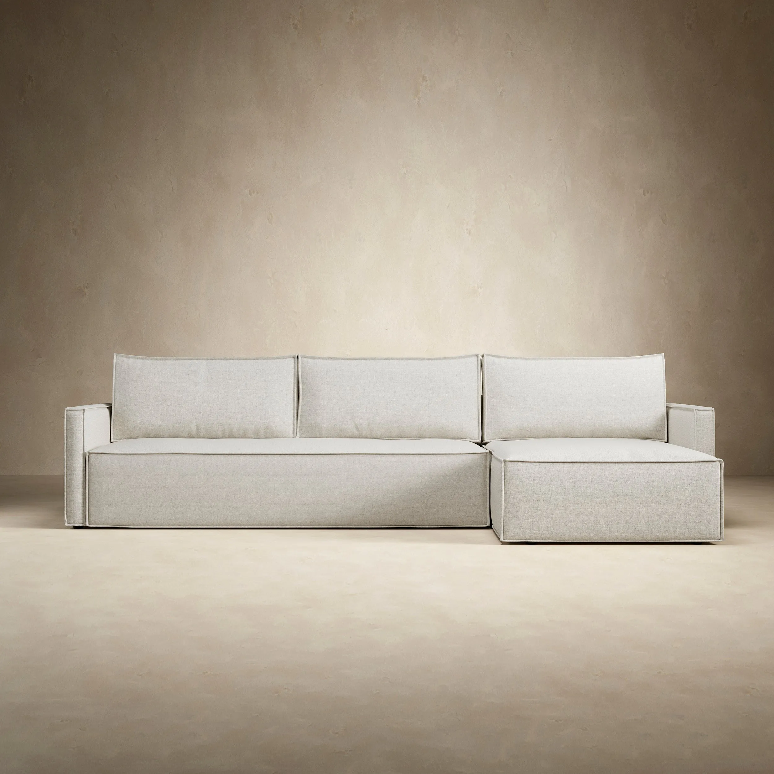 Newilla Slim Arms Sofa Bed with Chaise