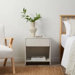 Owen Bedside Table - Cream Mocka