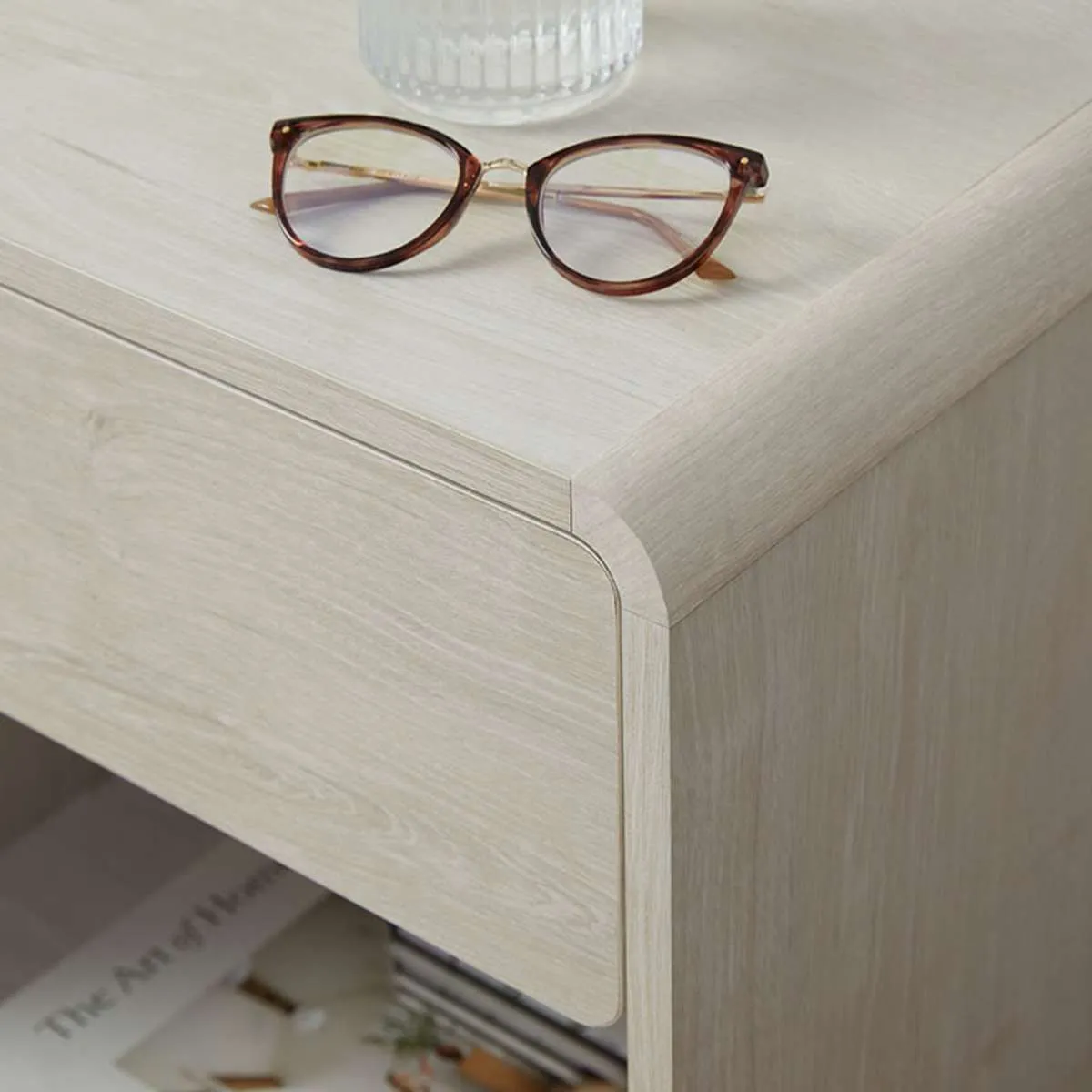 Owen Bedside Table - Cream Mocka