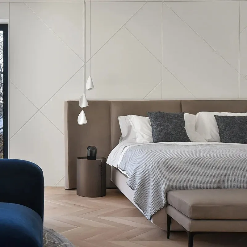 Panis Bed with Wide Headboard