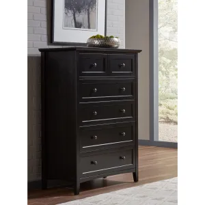 Paragon Five Drawer Chest in Black (2024) Modus