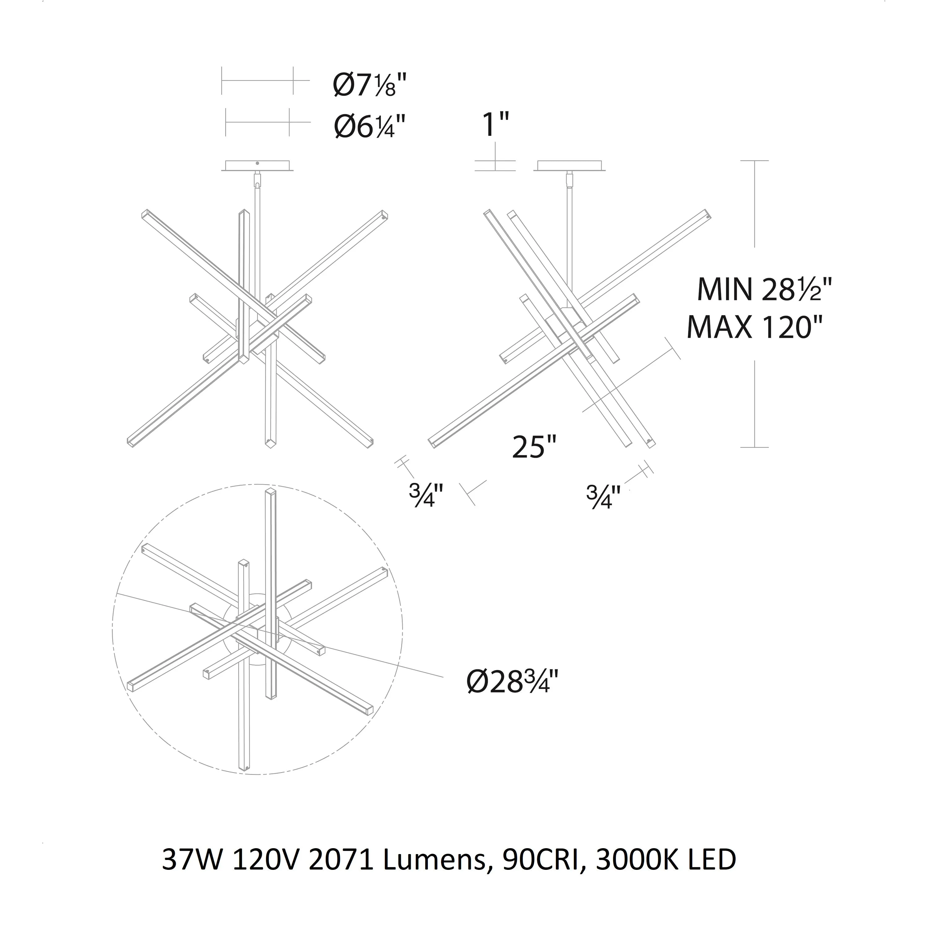 Parallax LED Pendant Light