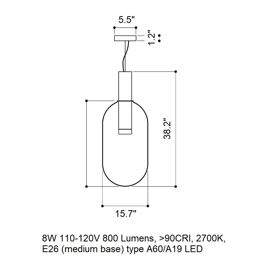 Phenomena Capsule LED Pendant Light