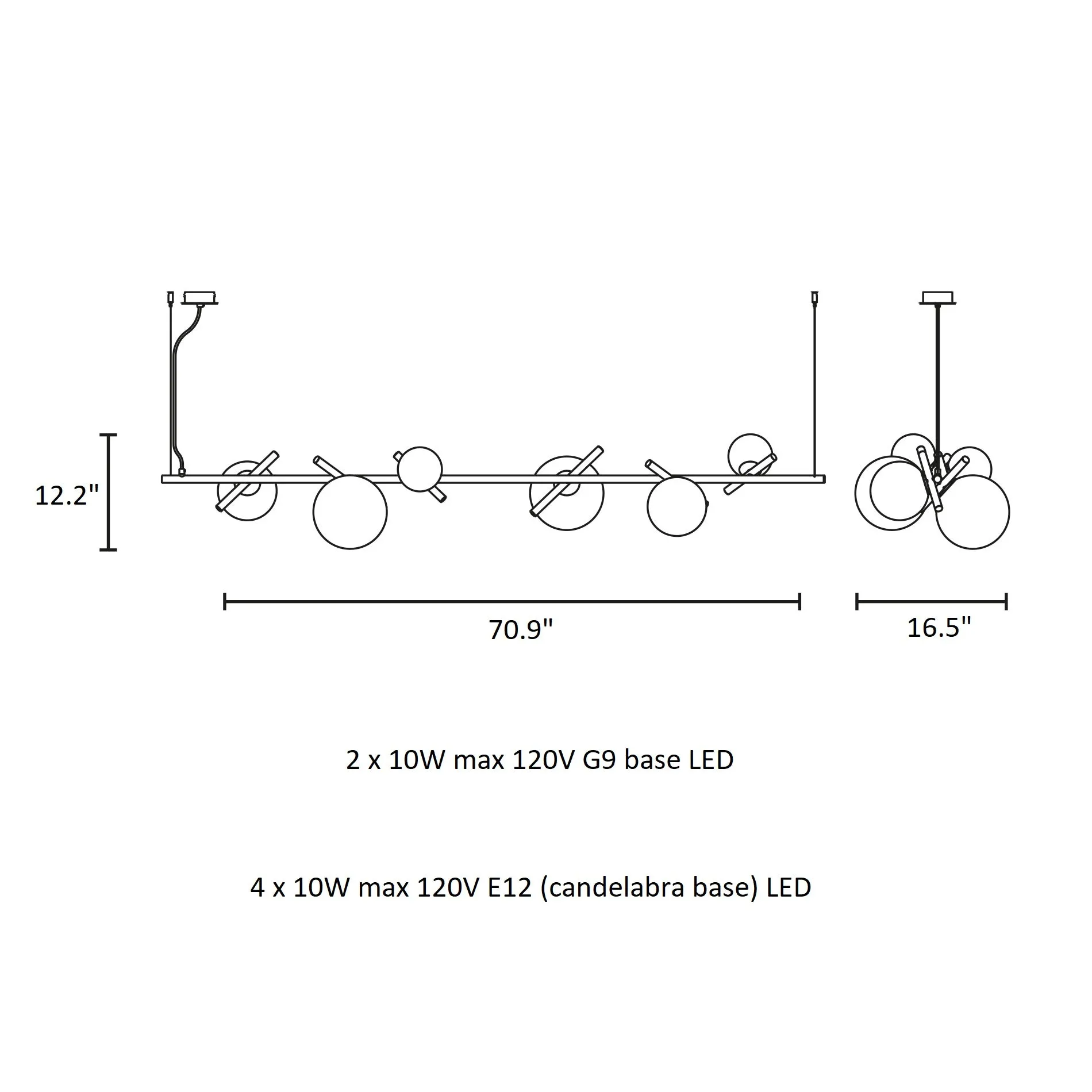 Posy Linear Pendant Light