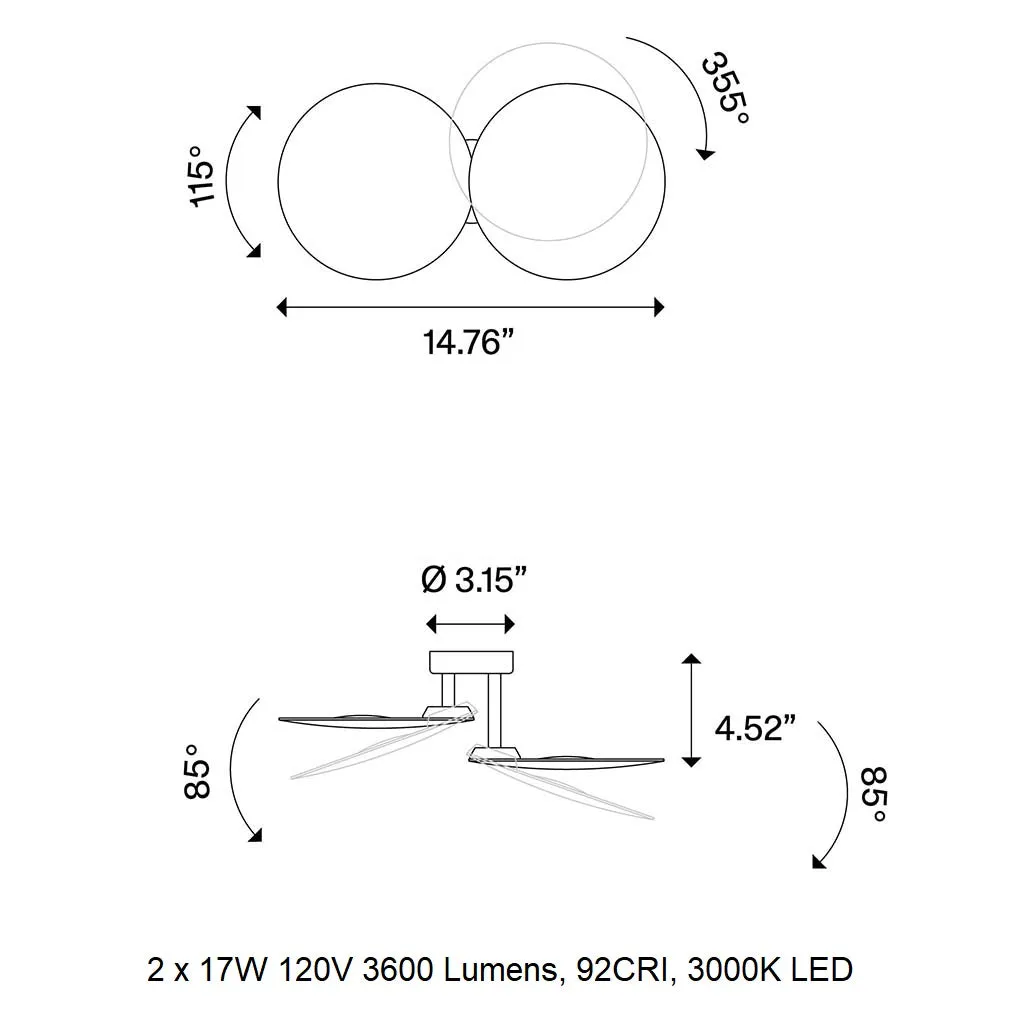 Puzzle Round Wall / Ceiling Light