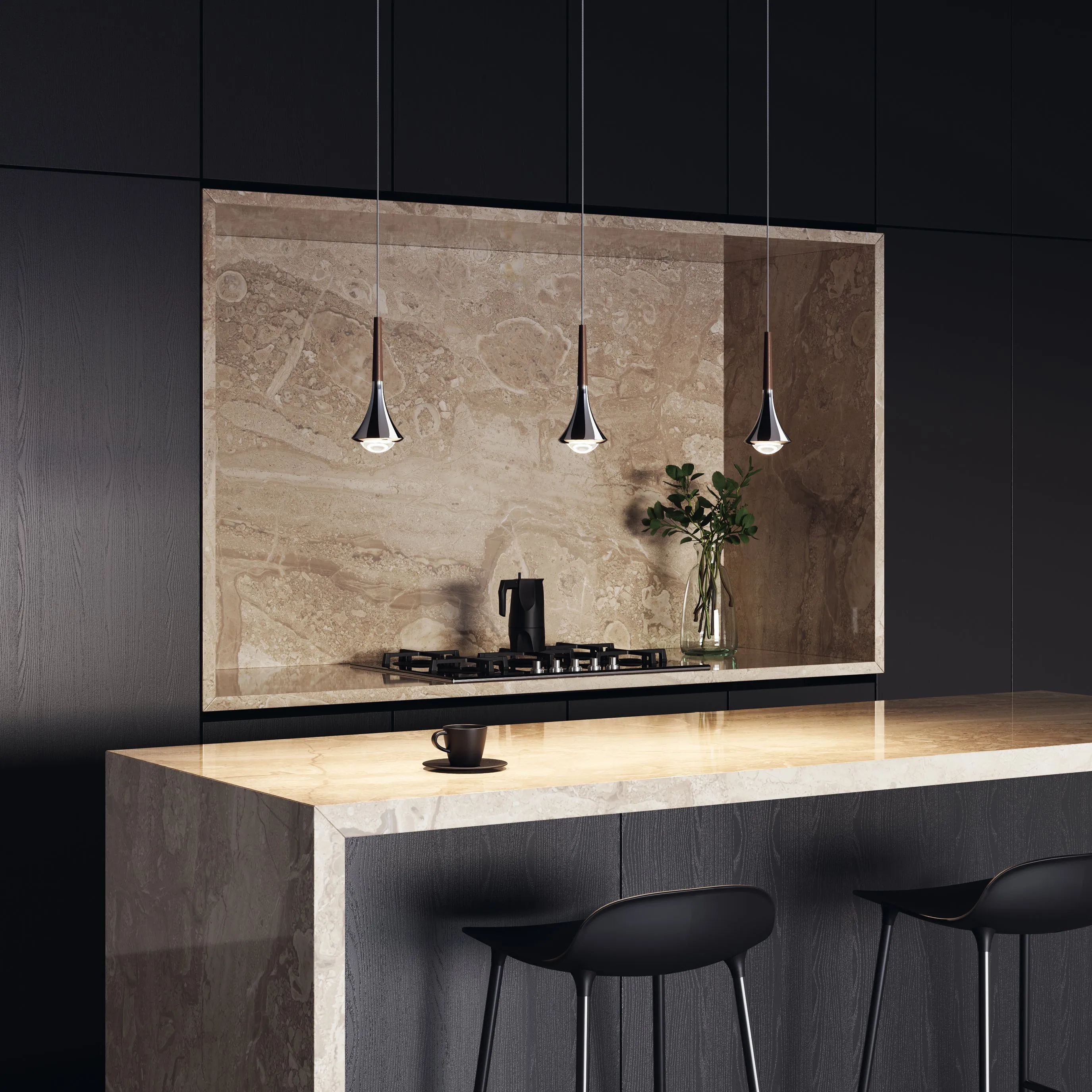 Rain Multi-Light Linear Track Pendant Light