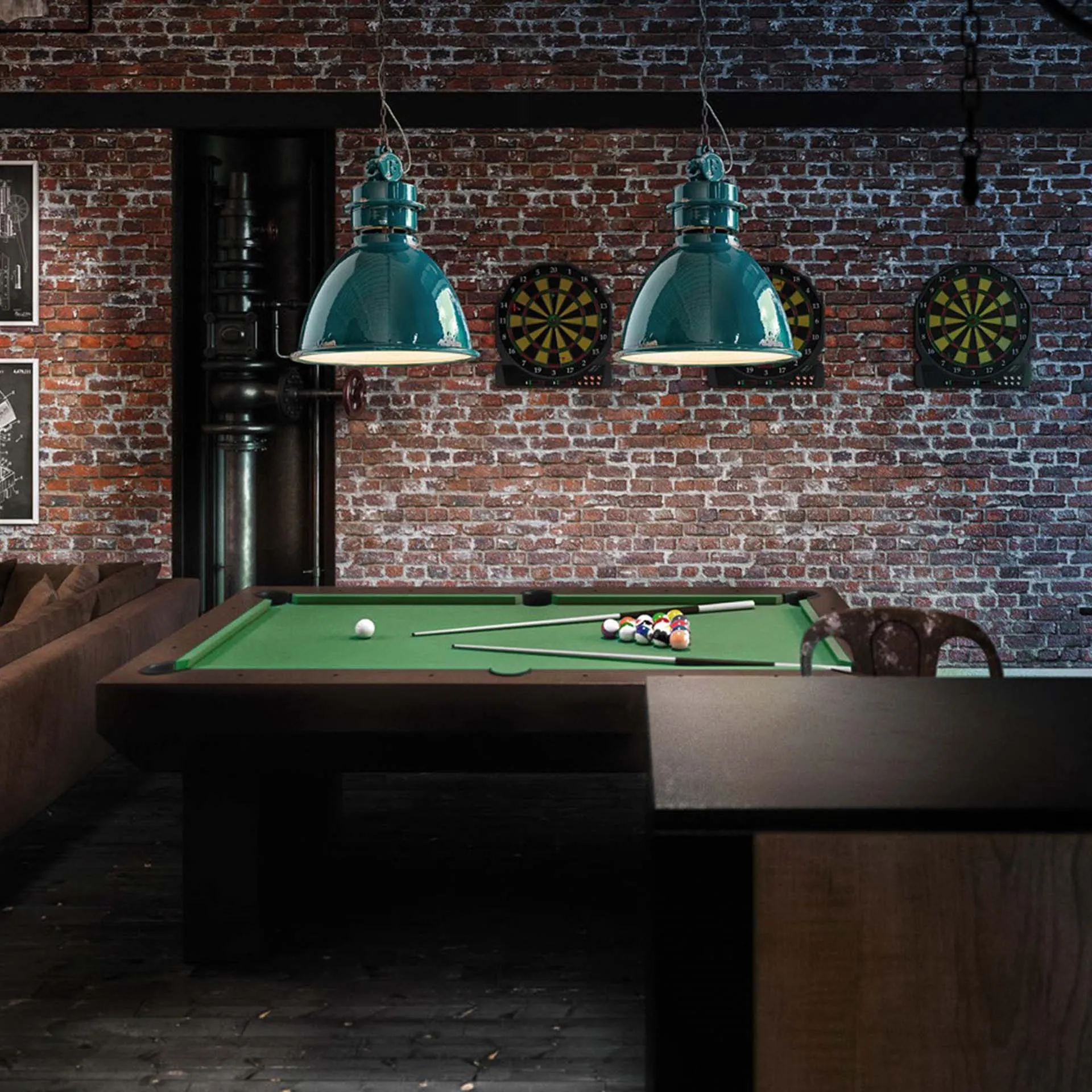 Retro Industrial Large Pendant Light