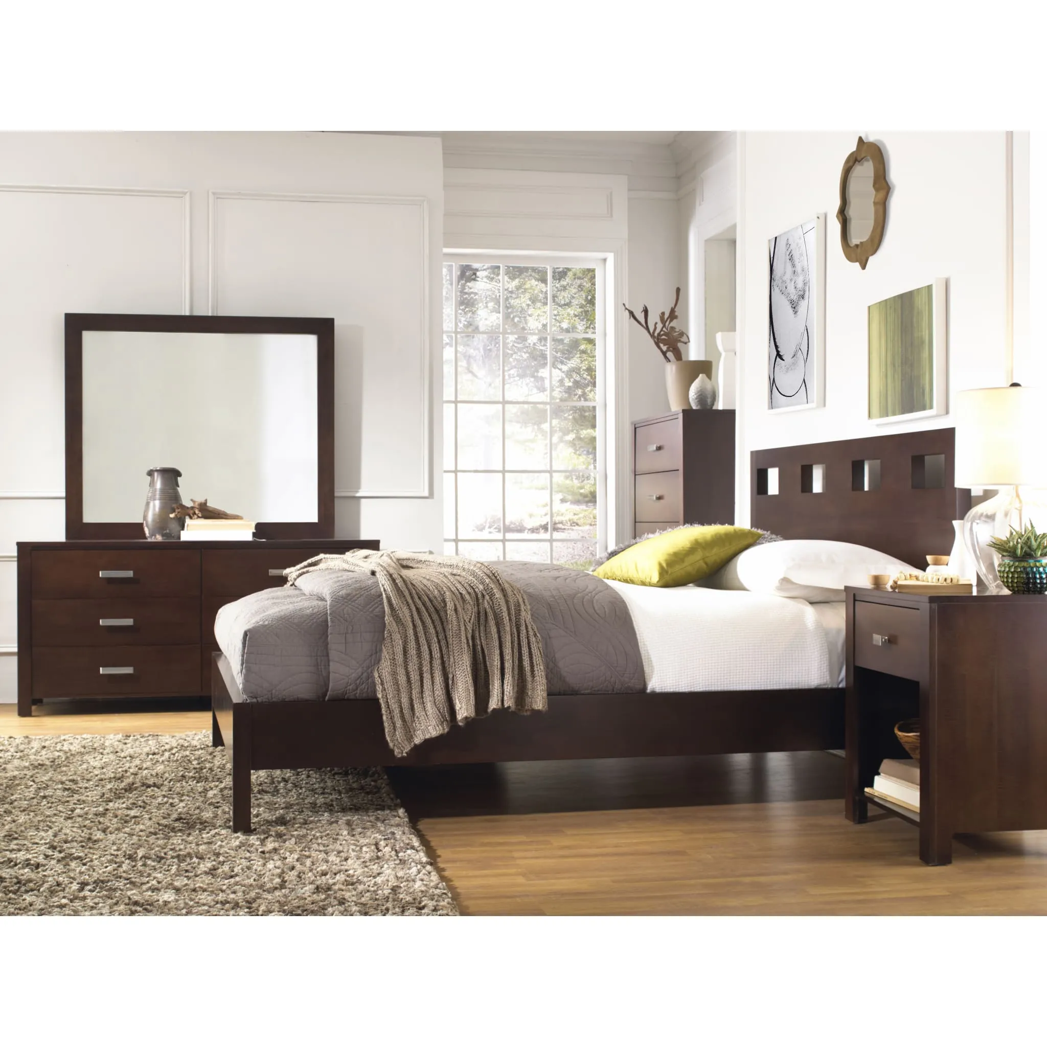 Riva Six Drawer Dresser in Chocolate Brown (2024) Modus