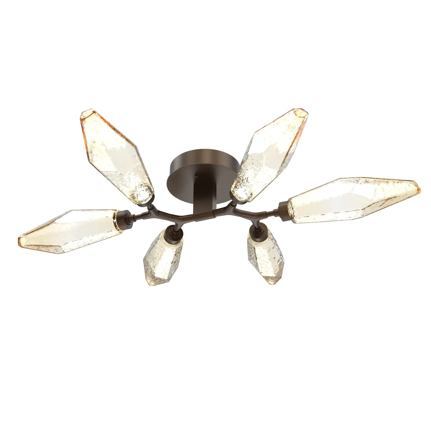 Rock Crystal Organic LED Semi Flush Mount