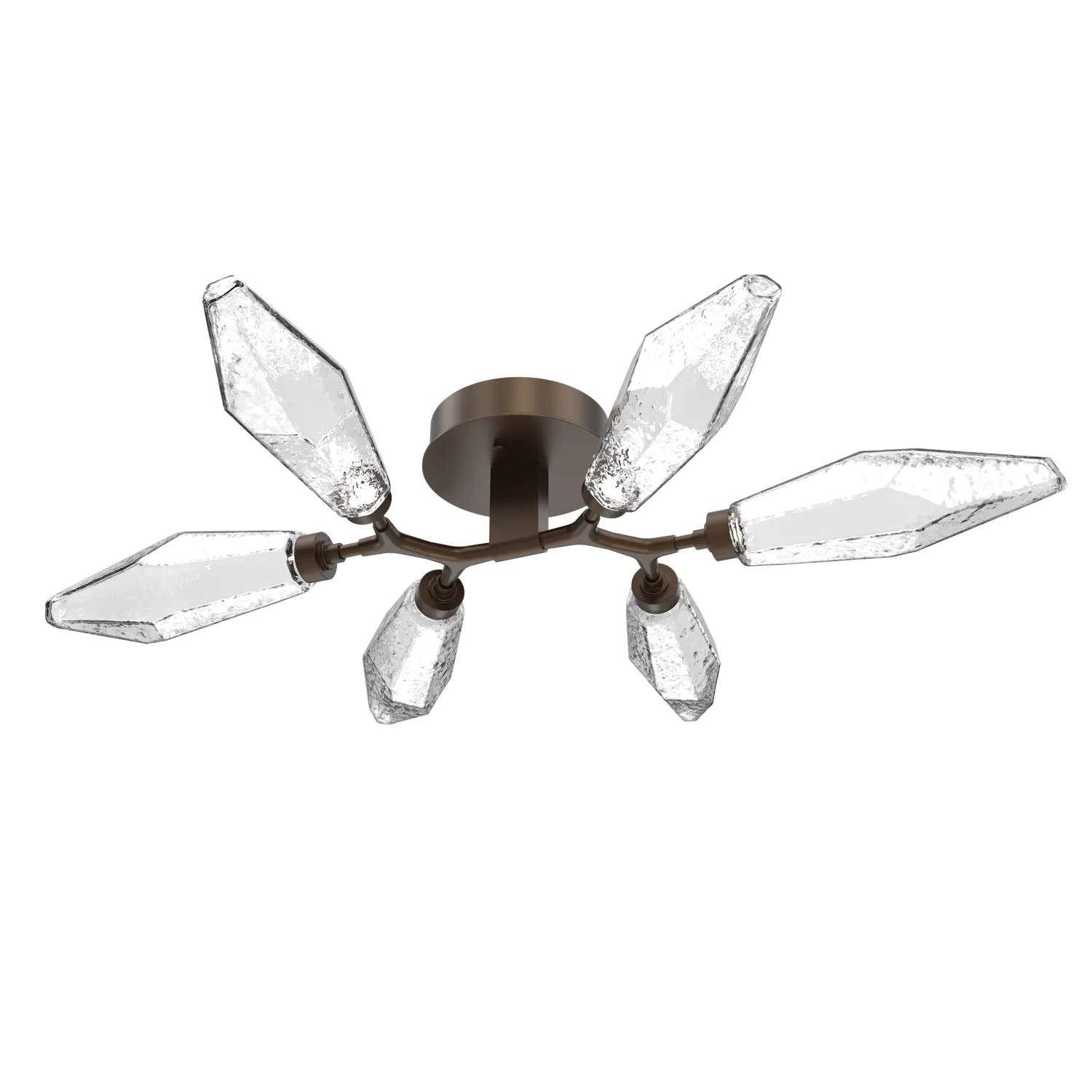 Rock Crystal Organic LED Semi Flush Mount
