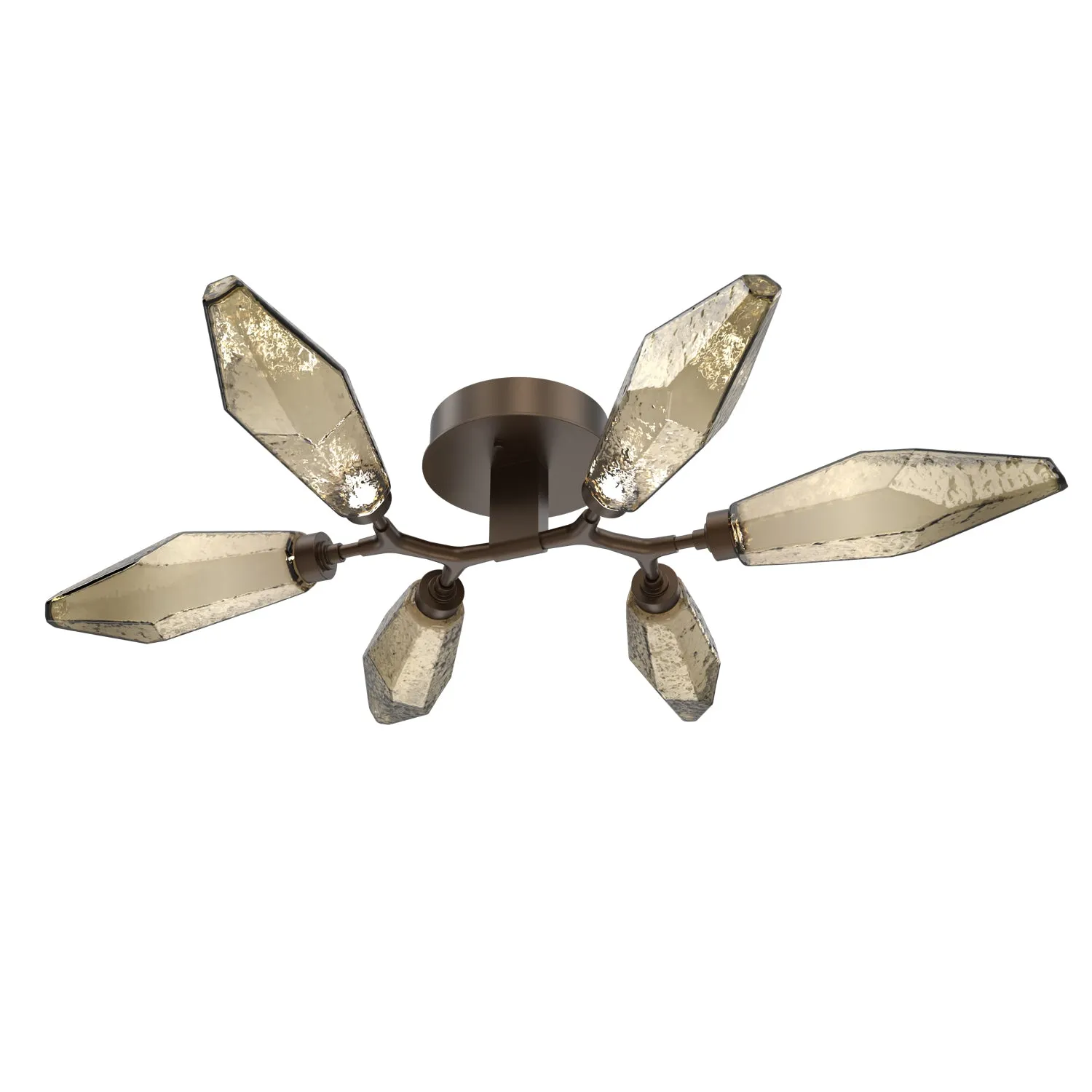 Rock Crystal Organic LED Semi Flush Mount