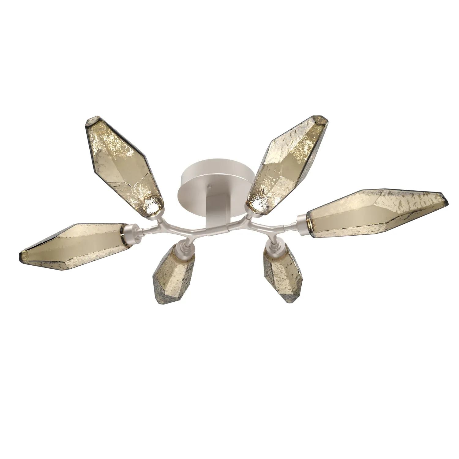 Rock Crystal Organic LED Semi Flush Mount