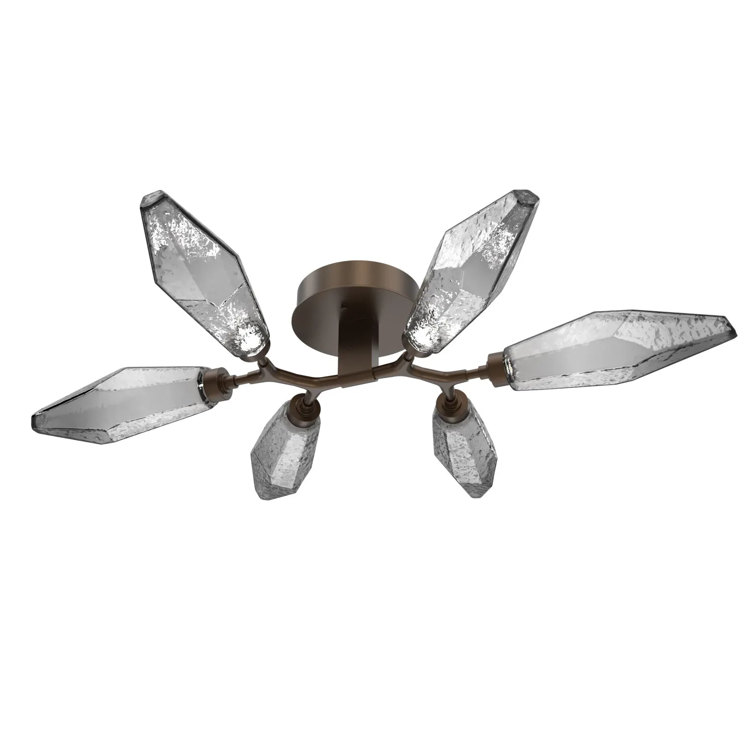 Rock Crystal Organic LED Semi Flush Mount