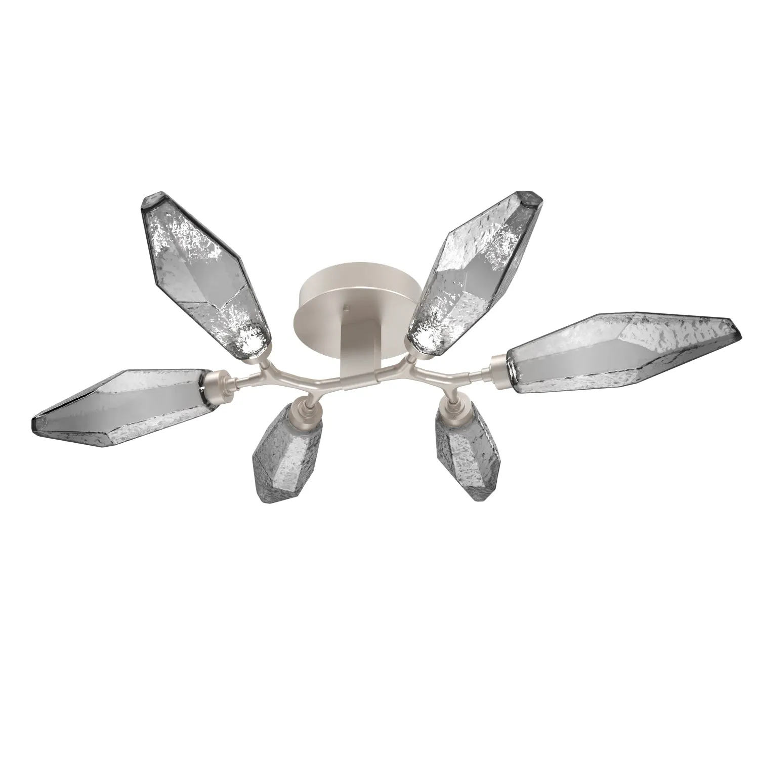 Rock Crystal Organic LED Semi Flush Mount