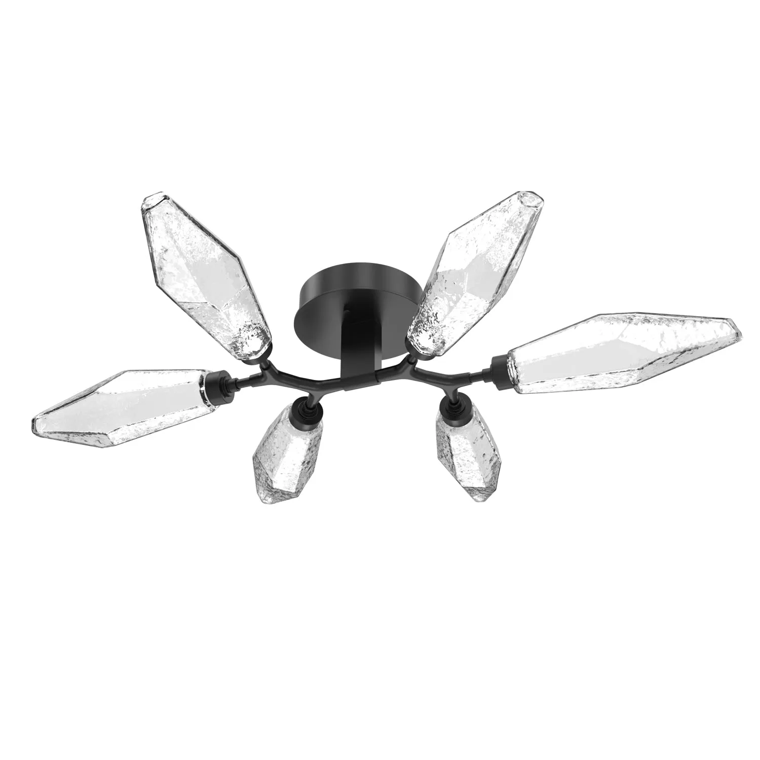 Rock Crystal Organic LED Semi Flush Mount