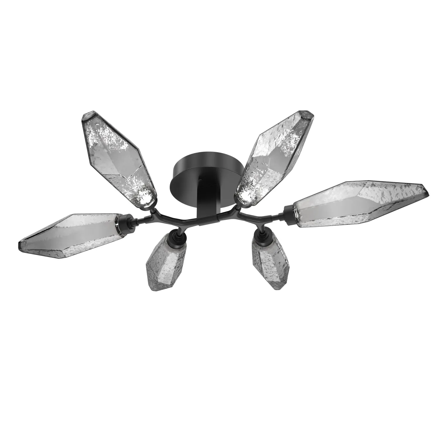 Rock Crystal Organic LED Semi Flush Mount